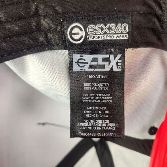 ESports Champion ESX360 Pro Series Hat Cap Snapback Black Red Gaming Games Sport - Picture 10 of 10